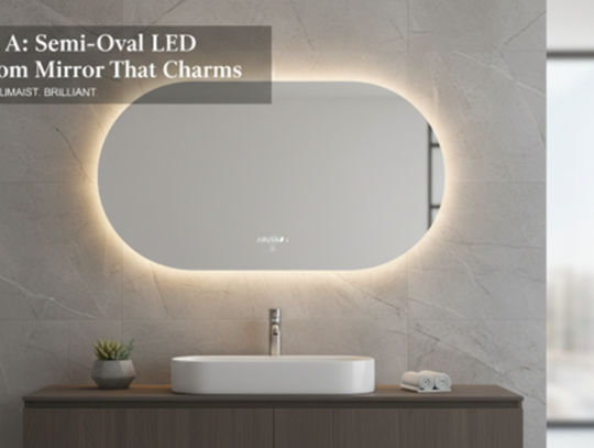 Arvena A: Półowalne Lustro Łazienkowe LED, Które Zachwyca